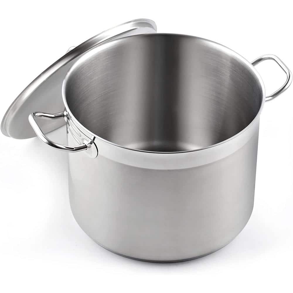 Urban Collection 4 Qt. Stainless Steel Stockpot with Black Handles