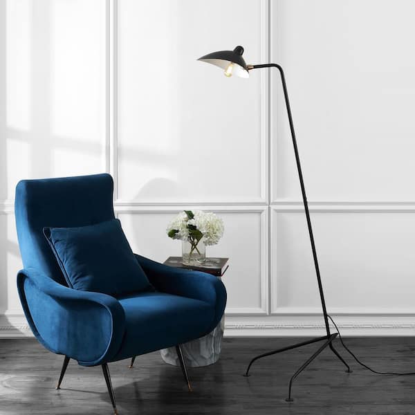 Frank 62 in. Black Iron Retro Minimalist LED Floor Lamp