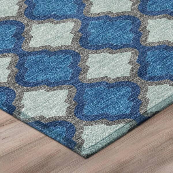 Chantille Machine Washable Indoor/Outdoor Abstract ACN3138 Blue 2 ft. x 3 ft. Accent Rug
