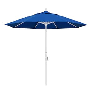 9 ft. Aluminum Collar Tilt Patio Umbrella in Pacific Blue Pacifica