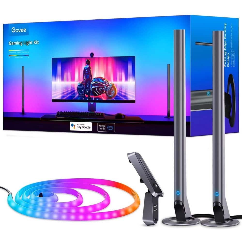 Govee DreamView G1 Pro 16.54 in. RGBIC Smart Gaming Table Lamp Kit