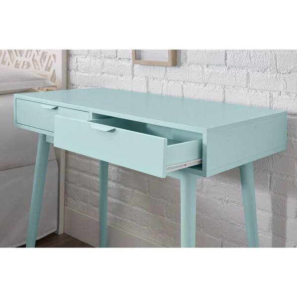 amerlin seafoam wood vanity desk