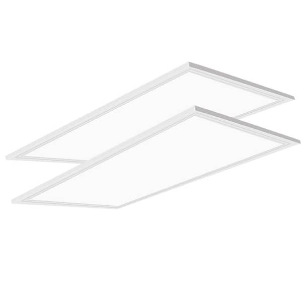2 ft. x 4 ft. 7800 Lumens Integrated LED Panel Light, 5000K White Color (2-Pack)