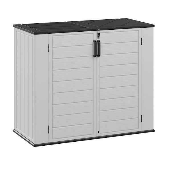 4 ft. 7.9 in. W x 2 ft. 2.4 in. D x 4 ft. H Resin Shed Horizontal Outdoor Storage Cabinet for Garden Home (11 sq. ft. )