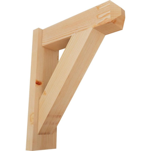 Ekena Millwork 6 in. x 22 in. x 18 in. Douglas Fir Traditional Craftsman Smooth Outlooker