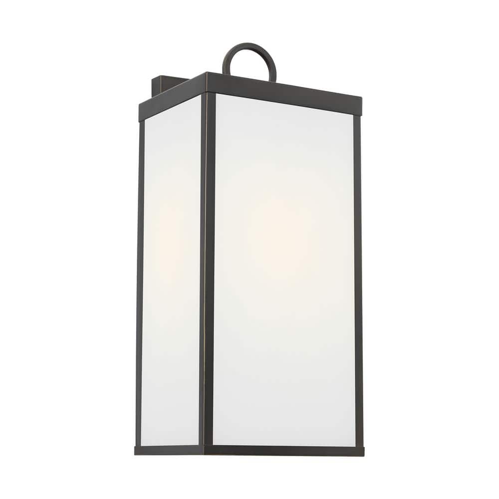 Antique Bronze Dimmable Outdoor Wall Sconce with Clear Glass