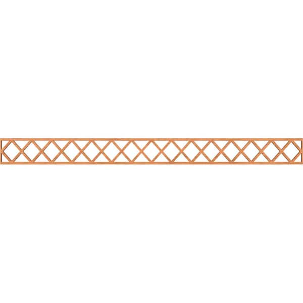 Ekena Millwork Wolford Fretwork 0.25 in. D x 46.375 in. W x 4 in. L Cherry Wood Panel Moulding