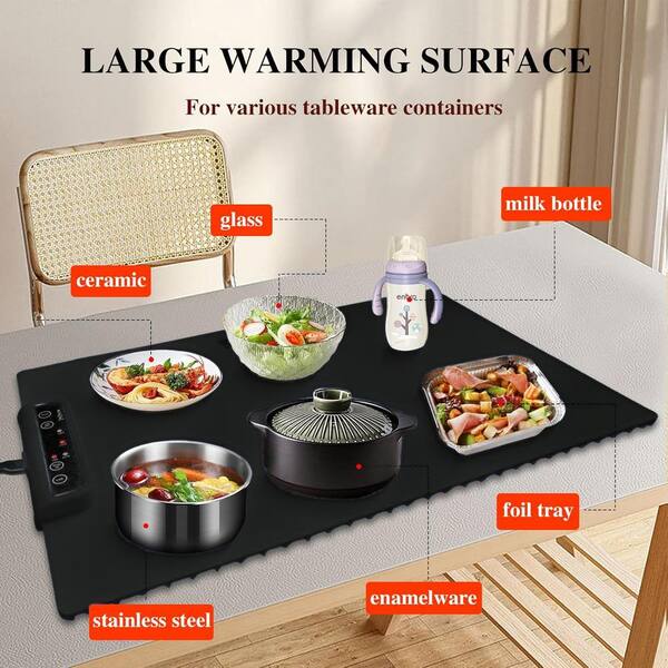 KITCHENHERO Electric Food Warming Tray, Premium Silicone, 5 Temperature Settings