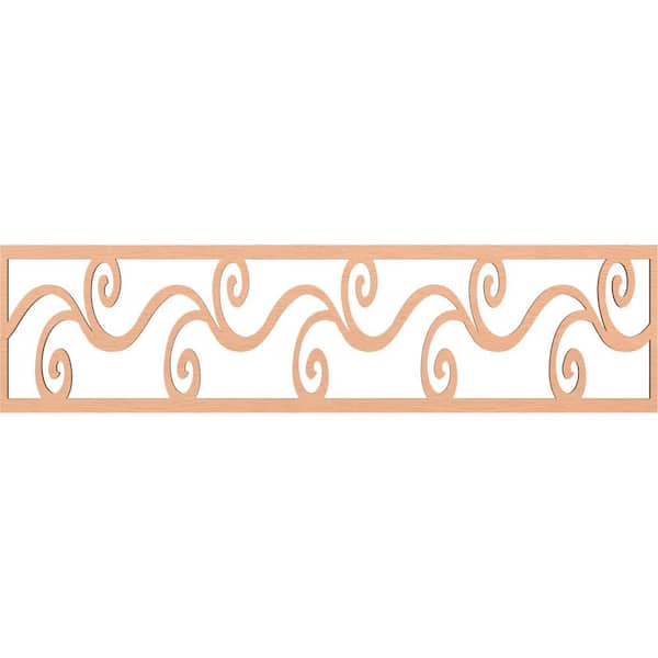 Ekena Millwork Tilden Fretwork 0.25 in. D x 47 in. W x 12 in. L Alder Wood Panel Moulding