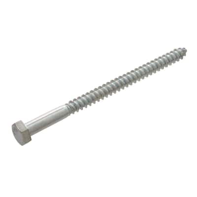 Select Length 1/4"-10 Hex Lag Screws Zinc Plated Steel Hex Head Lag Bolts 