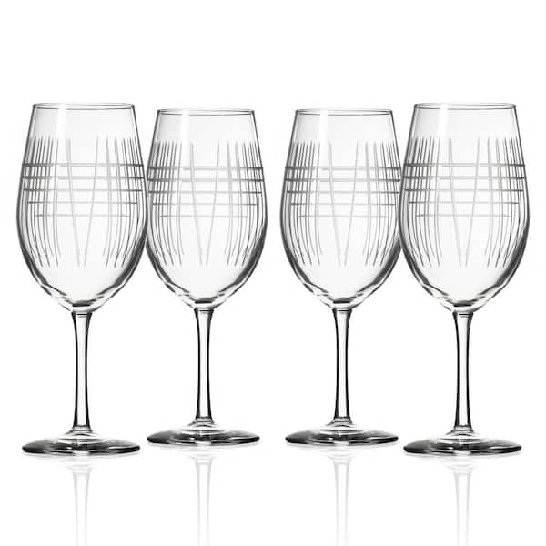 Rolf Glass Matchstick 18 fl.oz All Purpose Wine Glasses Set (Set of 4)