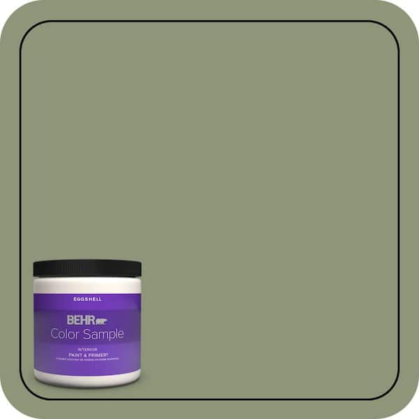 BEHR PREMIUM PLUS 8 oz. #S330-7 Olive Shade Flat Interior/Exterior