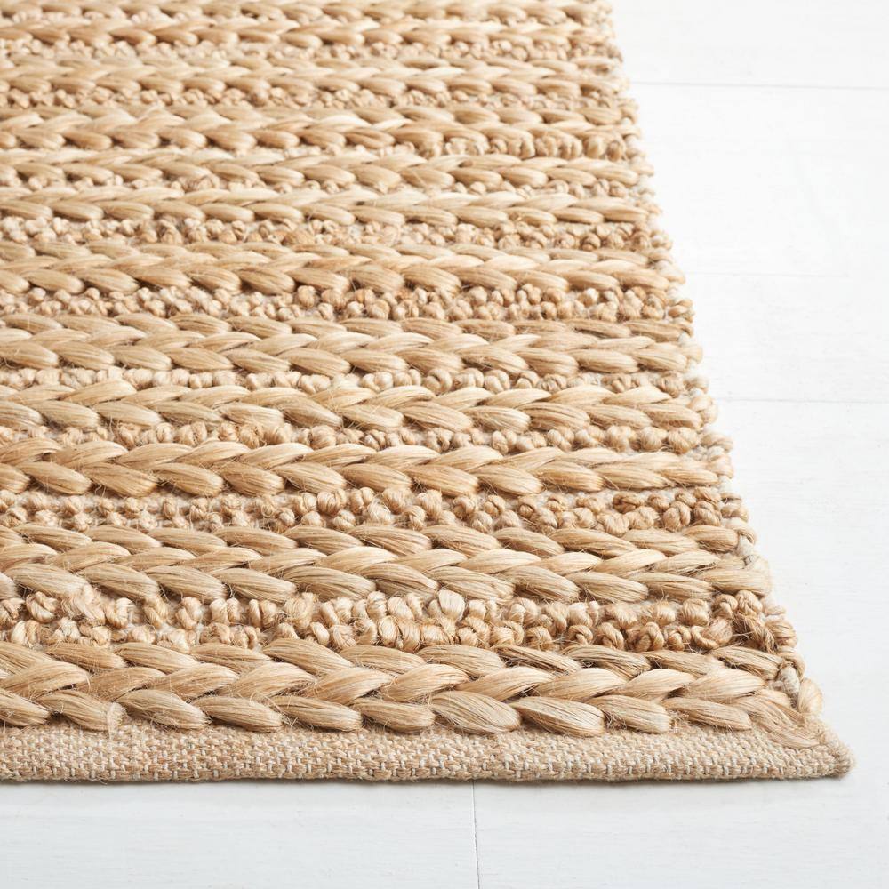 Hand-Knotted Beige Cotton Square Area Rug