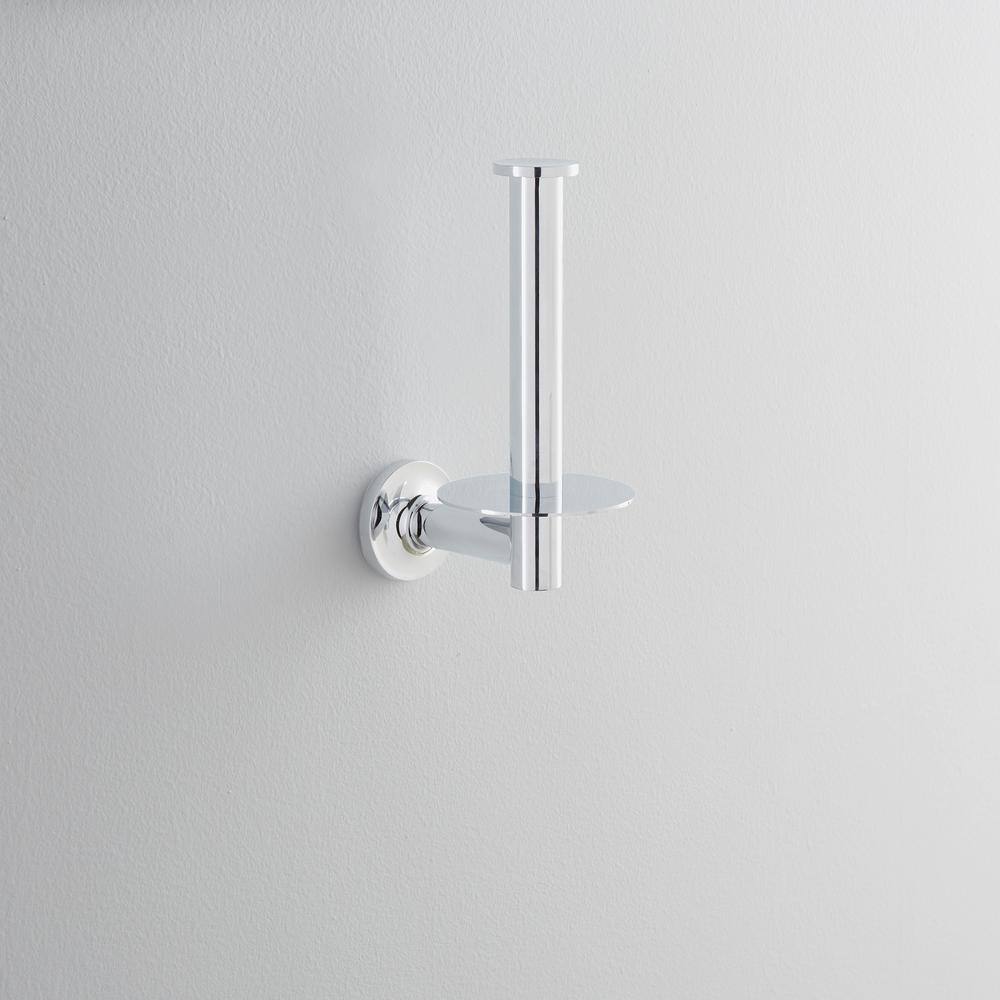 Polished Chrome Brass Vertical Toilet Paper Holder