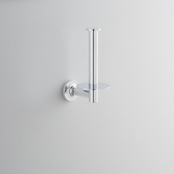 Purist Wall-Mount Single Post Toilet Paper Holder in Polished Chrome