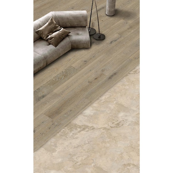Waterproof Rigid Core T-Molding in the color Drift 0.23 in. T x 1.77 in. W x 94 in. L