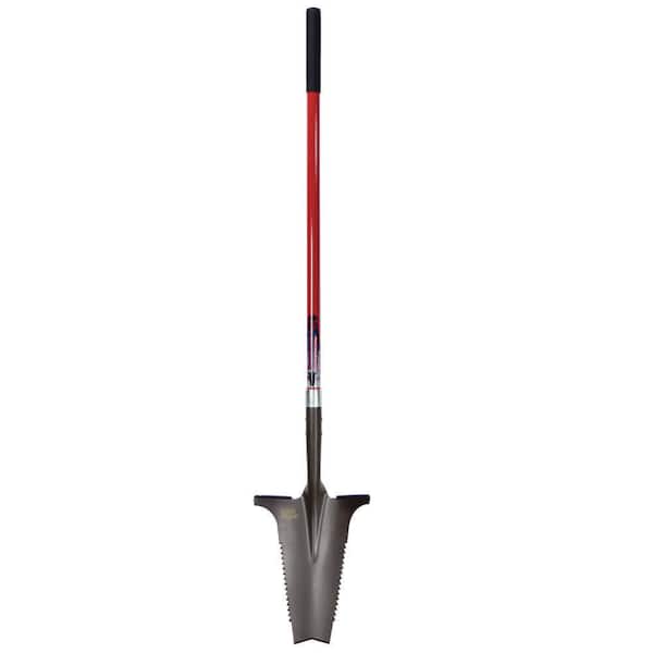 44.5 in. Fiberglass Handle 57.5 in. Root Slayer Carbon Steel XL Shovel