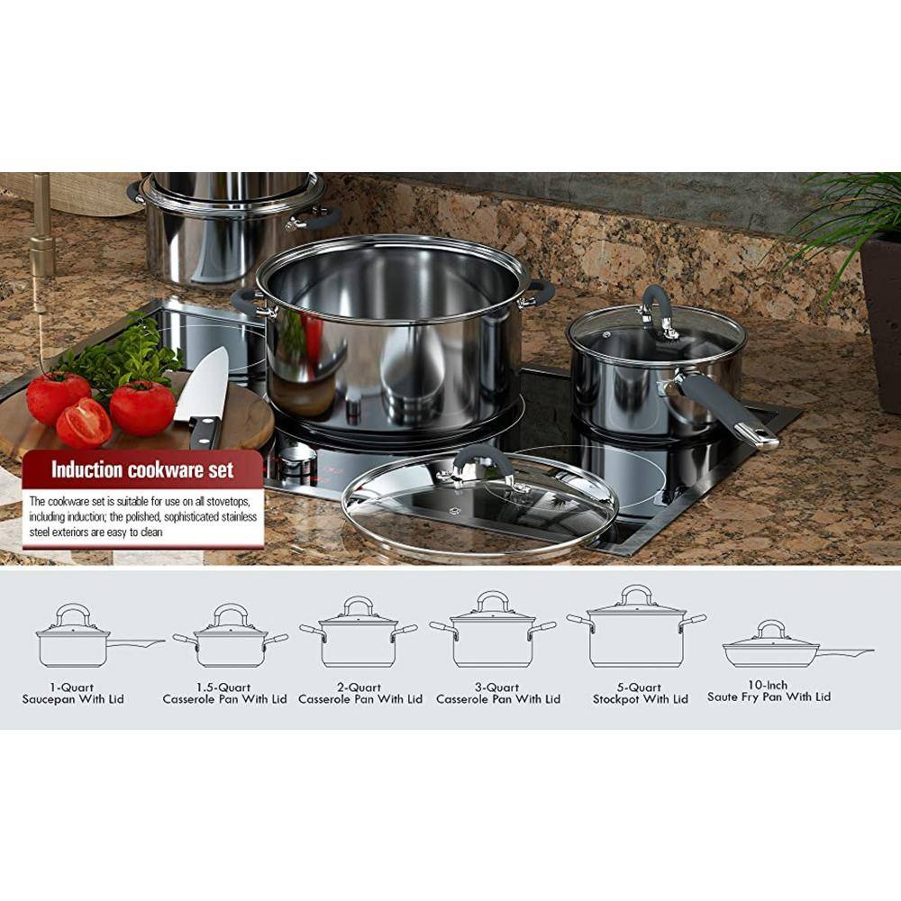 12-Quart Stainless Steel Stockpot with Glass Lid