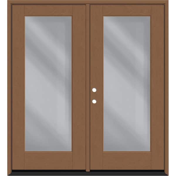 Teza Doors & Windows 75 Series 60-in x 80-in x 4-9/16-in Jamb Low-e Argon Matte Black Aluminum French Right-Hand Inswing Double Patio Door