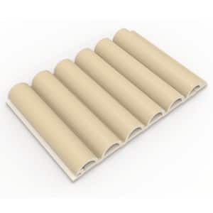 7.87 in. x 4.13 in. x 0.59 in. Beige WPC Vinyl 3D ARC Fluted Wall Paneling for Interior Wall Decor (0.22 sq. ft./Case)