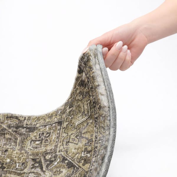 Dream Shag Premium Machine Washable Abstract ADS570 Taupe 9 ft. x 12 ft. Area Rug