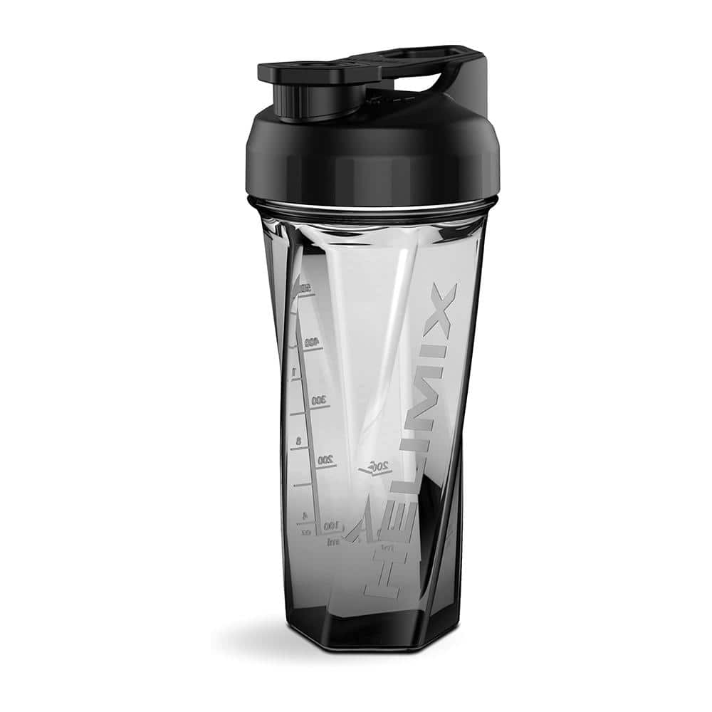 28 oz. Black Plastic Water Bottle with Leak Proof Lid, Protein Shaker for P
