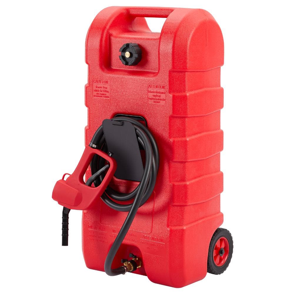 15 Gal. Red Fuel Tank Container with Manual Transfer Nozzle, Extra Long Hose, Gas Gan On-Wheels for Cars, Motorcycle price history on PriceWatchPro
