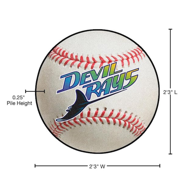 FANMATS Tampa Bay Devil Rays White 2 ft. x 2 ft. Round Baseball