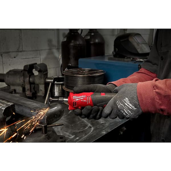 Milwaukee - M12 FUEL 12V Lithium-Ion Brushless Cordless 1/4 in. Straight Die Grinder Kit with Two 2.0 Ah Batteries
