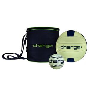 Glow in the Dark Volleyball PRO Kit w/Charging Bag and Softball