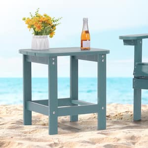 Lake Blue Plastic Outdoor Coffee Table for Adirondack Chair