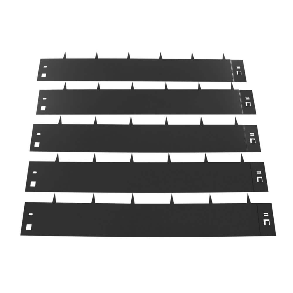YIYIBYUS 39 in. x 5 in. x 0.071 in. Black Steel Landscape