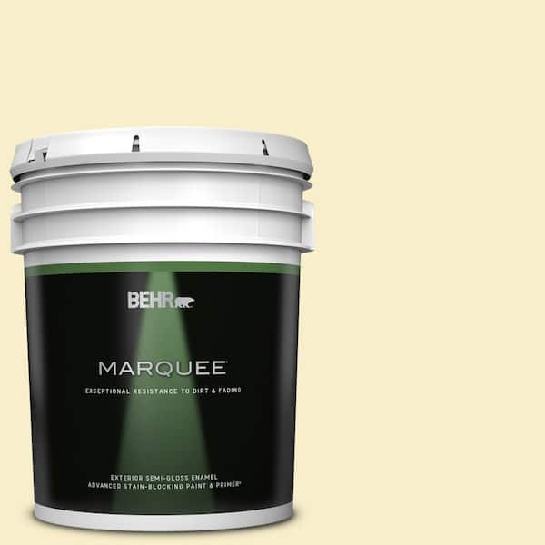 BEHR MARQUEE 5 gal. #ECC-11-1 Daybreak Sun Semi-Gloss Enamel Exterior Paint & Primer