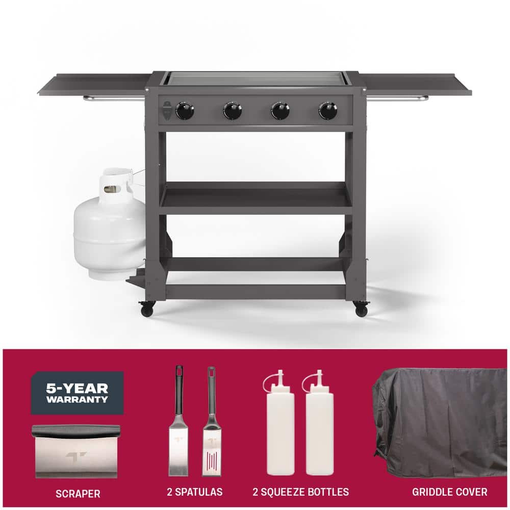 TYTUS Fresno 4-Burner Stainless Steel Propane Hibachi Griddle