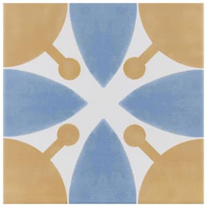 Revival Leaf Encaustic 7-3/4 in. x 7-3/4 in. Ceramic Floor and Wall Tile (0.42 sq. ft./Each)