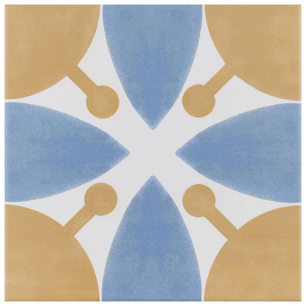 Revival Leaf 7-3/4 in. x 7-3/4 in. Ceramic Floor and Wall Take Home Tile Sample price history on PriceWatchPro