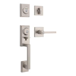 Kwikset Peralta Satin Brass Single Cylinder Door Handleset w