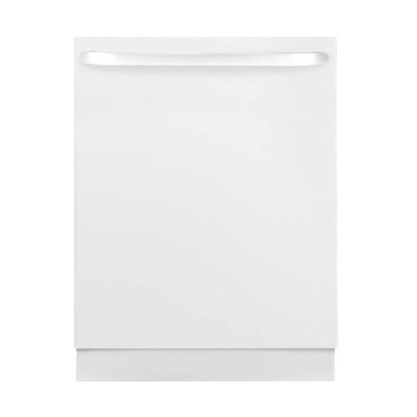 GE Top Control Dishwasher in White with Stainless Steel Tub, 57 dBA