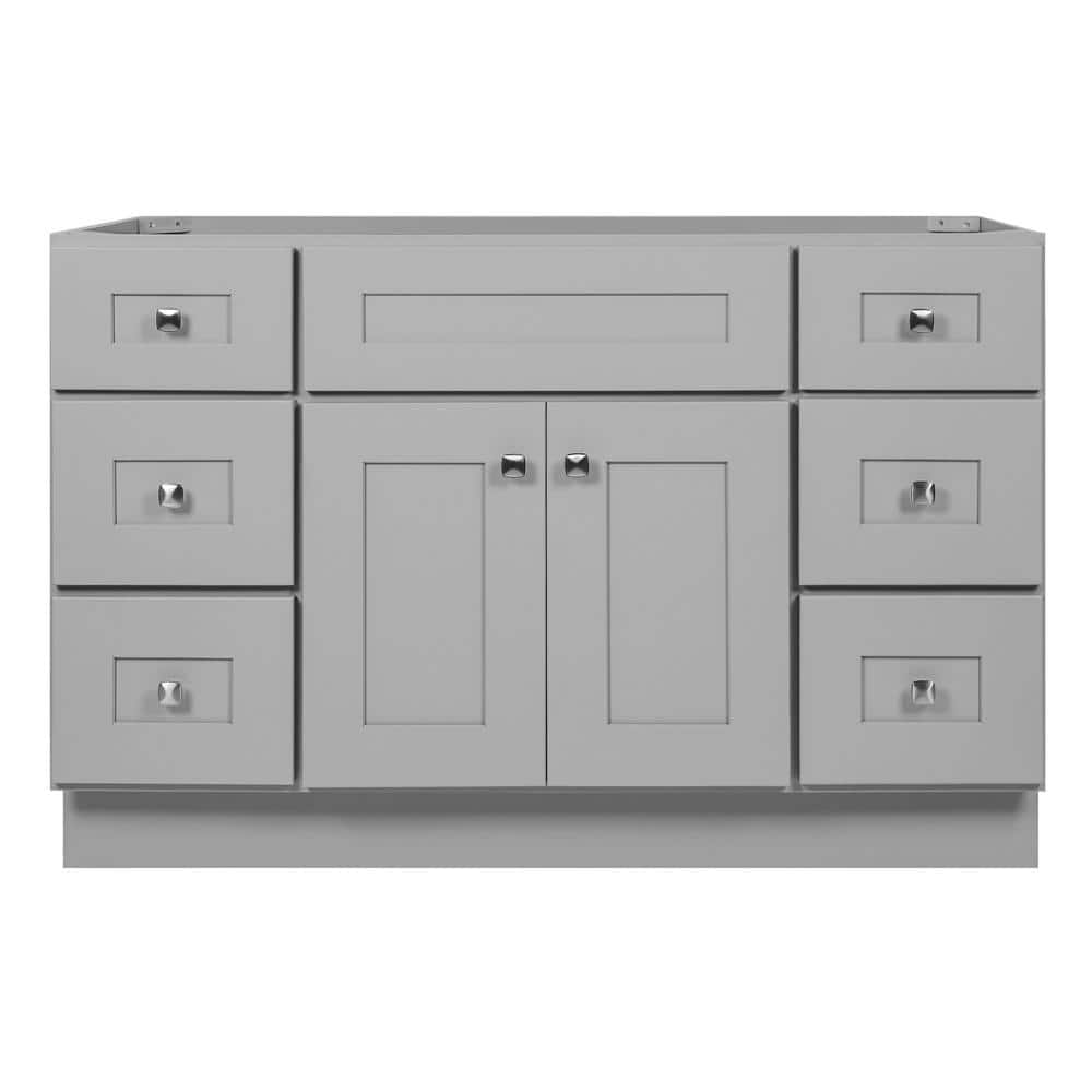 Brookings 48 Inch Gray Solid Wood Shaker Bathroom Vanity