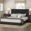 Furinno Pessac Black King Upholstered Bed Frame FB19821KBK - The Home Depot