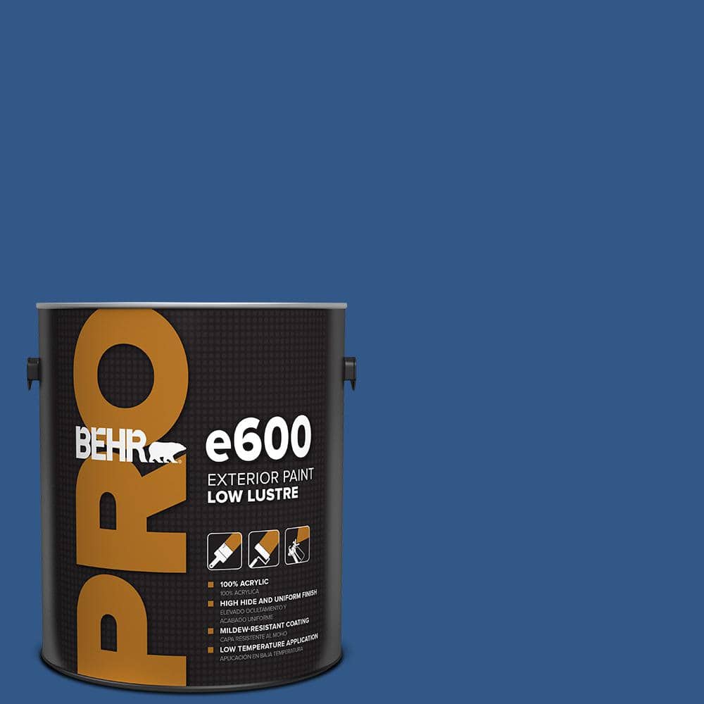 BEHR PRO 1 gal. #590B-7 Award Blue Low Luster Exterior Paint PR62301 ...