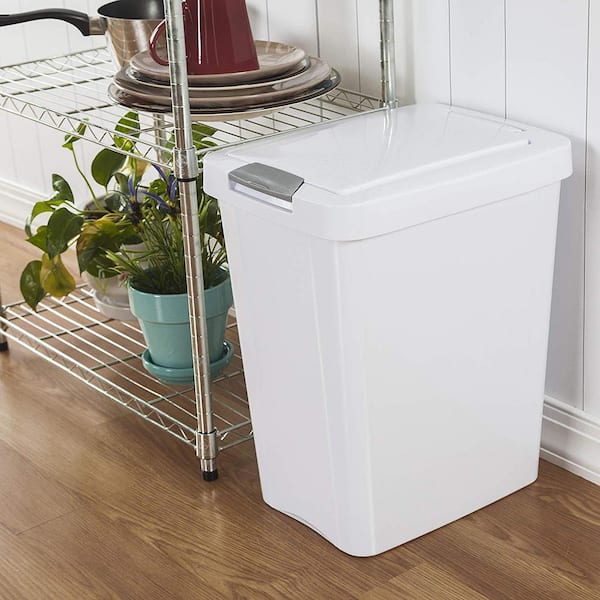 Sterilite 11 Gal. Slim Handsfree Portable Wastebasket Trash Can