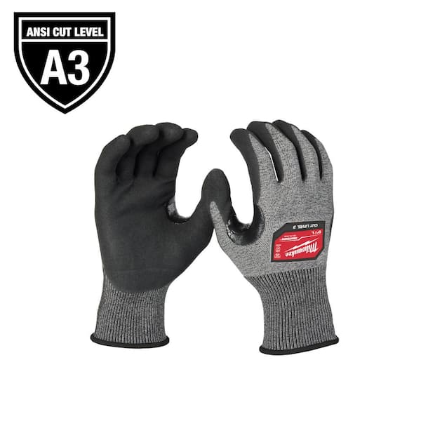 XX-Large High Dexterity Cut 3 Resistant Nitrile Dipped Outdoor and Work Gloves