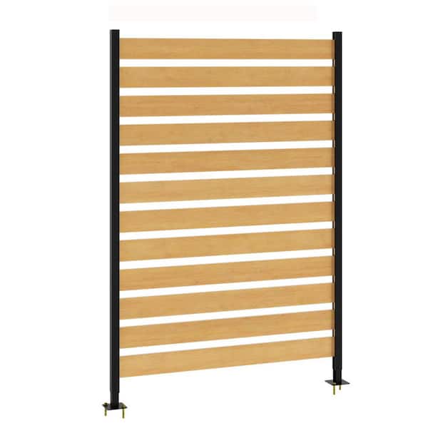Air Conditioner Fence 1-Panel 38 in. W x 60 in. H Privacy Screens Fence Panels with Metal Stakes Wood Privacy Fence