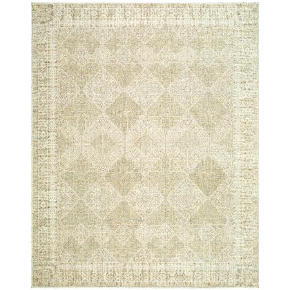 Galey Alix Beige and Brown 8' x 10' Synthetic Area Rug