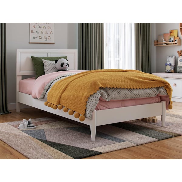 AFI Sophia White Solid Wood Frame Twin Low Profile Platform Bed ...