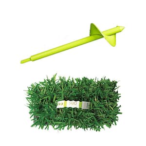 St Augustine Floratam Sod/Grass Plug 64-Count/SP Power Planter Bundle - Natural, Affordable Lawn Improvement