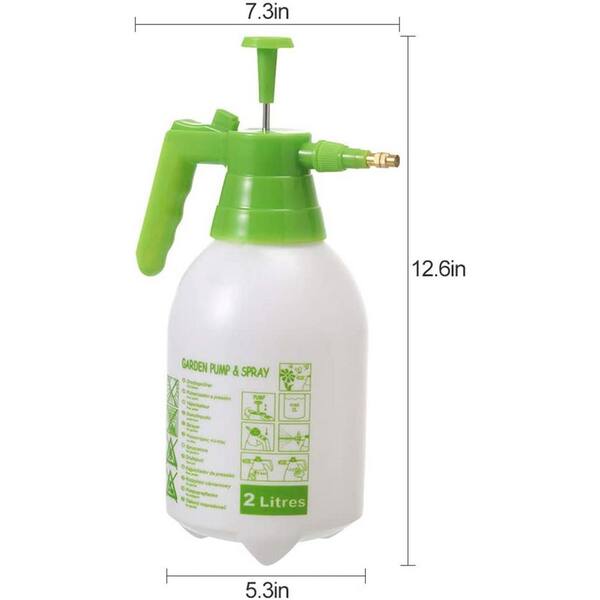 Unbranded 0.5 Gal. Manual Garden Pressure Pump Sprayer Safety Valve Adjustable Brass Nozzle