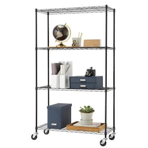 TRINITY EcoStorage® 6-Tier Wire Shelving w/ Backstands & Wheels