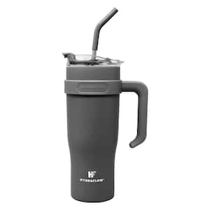 Capri 40 oz. Graphite Gray Stainless Steel Vacuum Insulated Tumbler with Handle